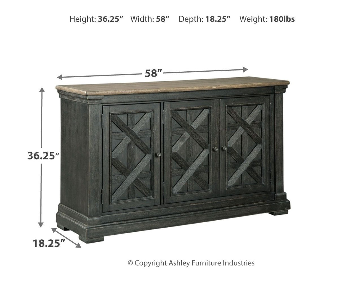 Tyler Creek - Dining Room Server - Black / Gray