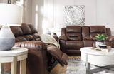 Stoneland Reclining Loveseat with Console - Fossil