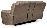 Stoneland Power Reclining Loveseat with Console - Chocolate