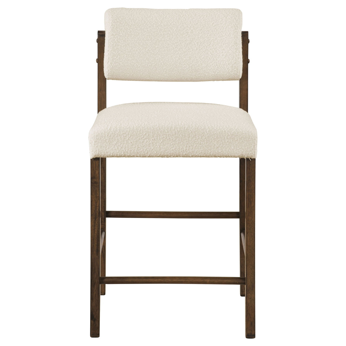Kehoe Upholstered Counter Height Chair Cream and Walnut (Set of 2)