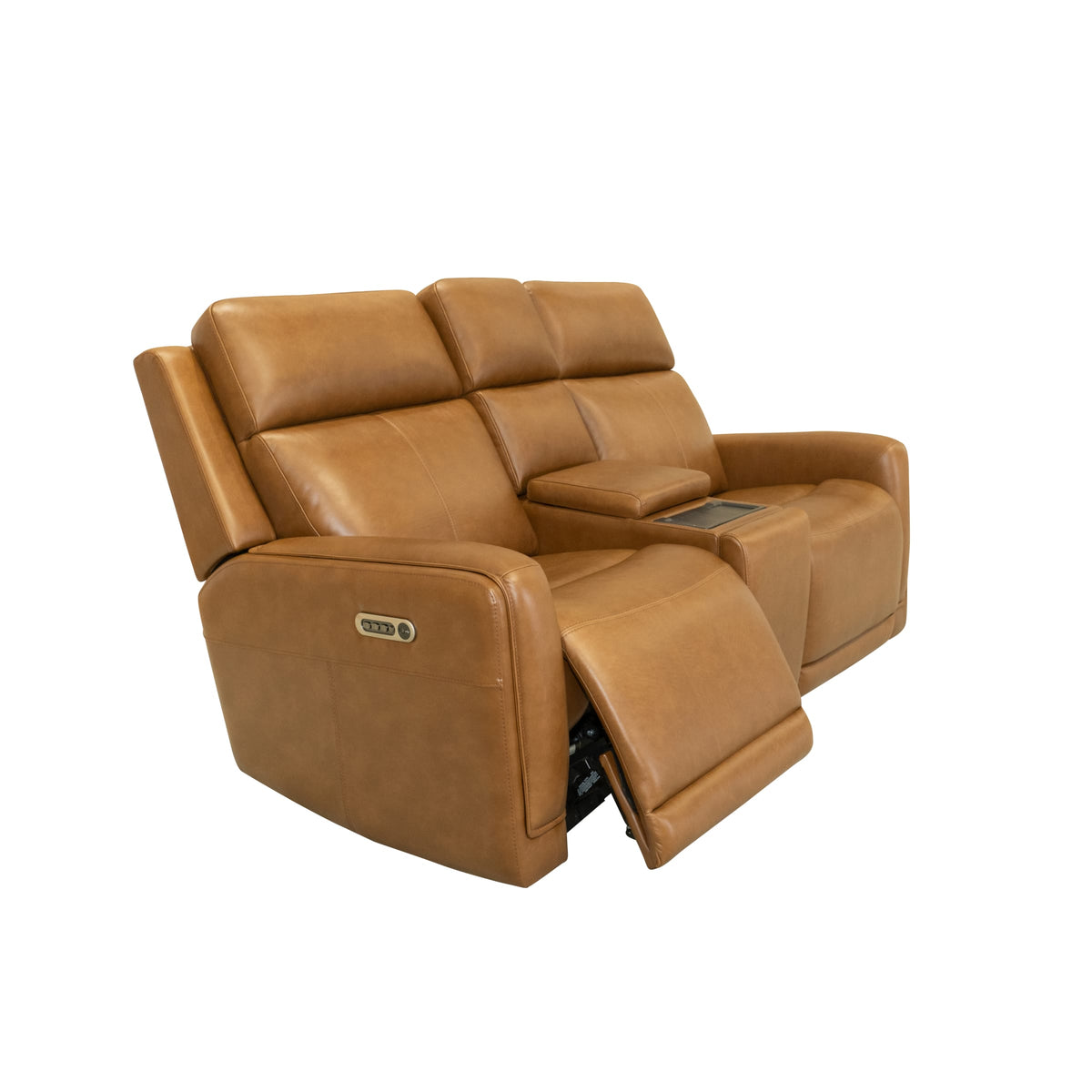 Flexsteel Alister Power Gliding Loveseat with Console, Power Headrests & Lumbar