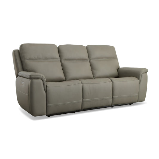 Flexsteel Sawyer Power Reclining Sofa with Power Headrests & Lumbar