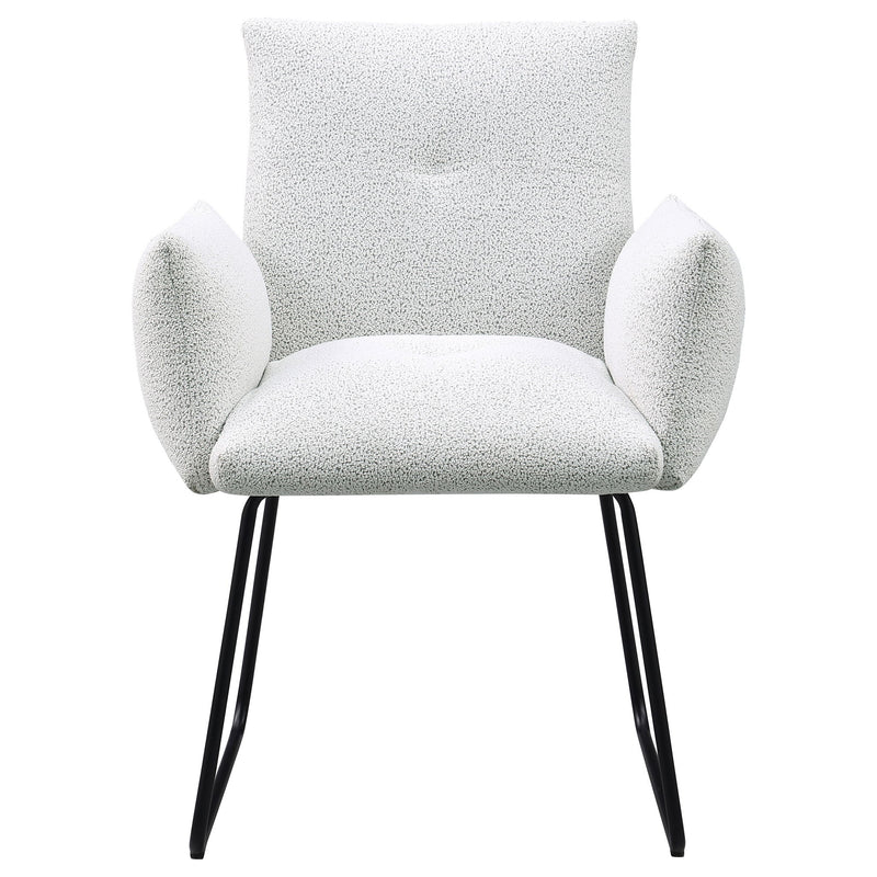 Ackland Upholstered Dining Arm Chair Light Grey (Set of 2)