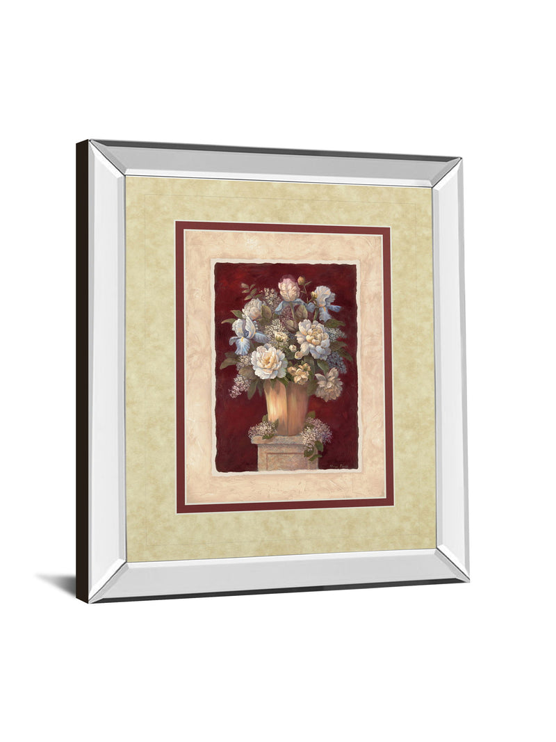 Traditional Il By Vivian Flasch - Mirror Framed Print Wall Art - Beige