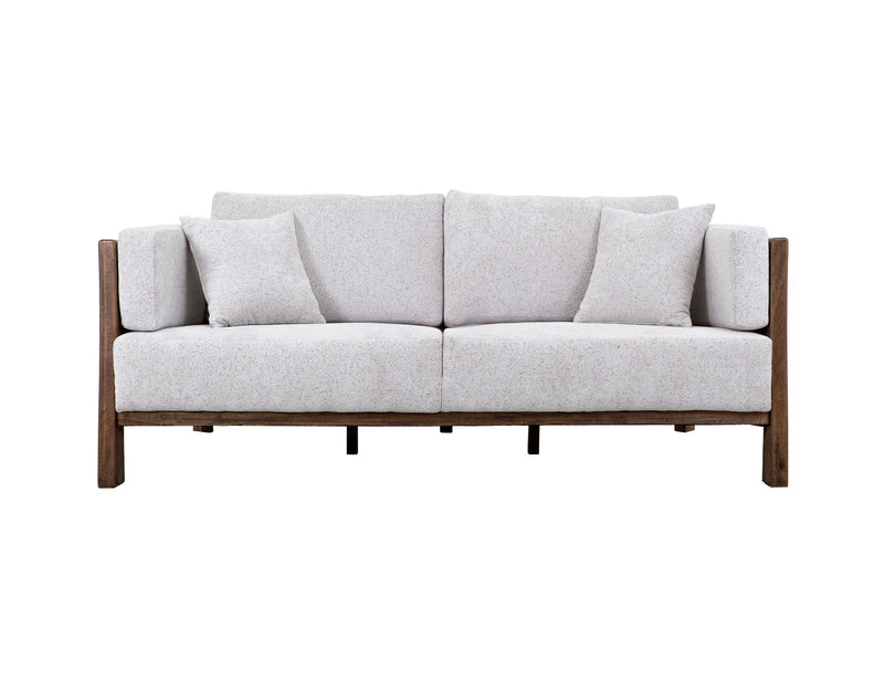 Roots - Loveseat - Pearl Silver / Light Brown