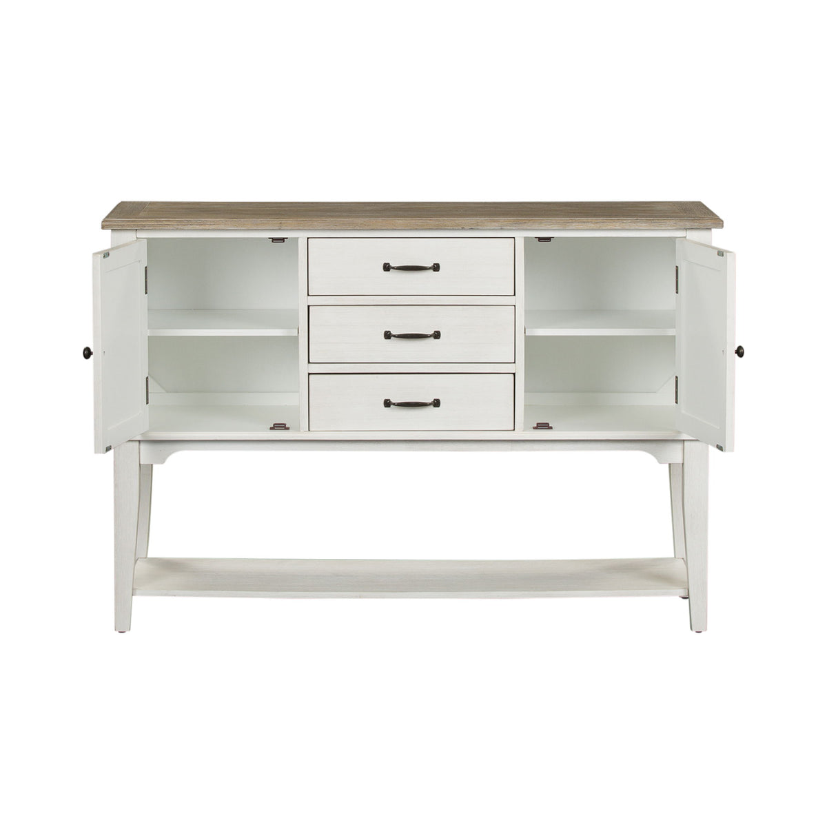 Summerville - Server - Soft White Wash / Wirebrushed Gray