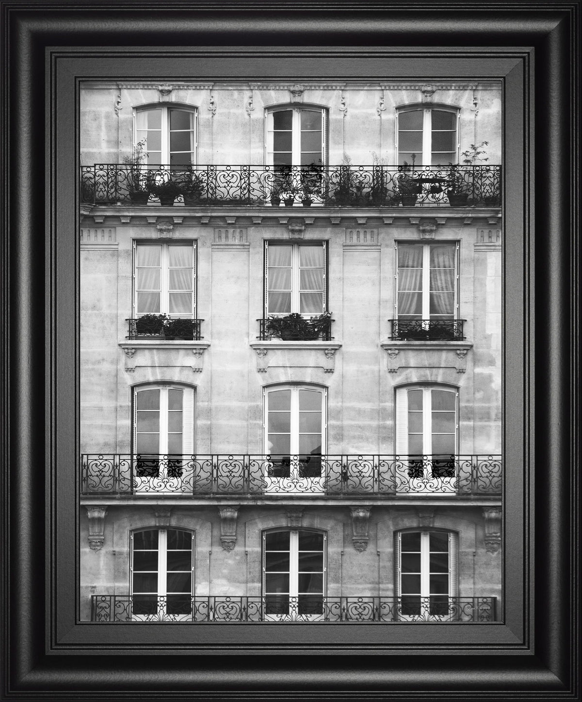 Across The Street Il By Laura Marshall - Framed Print Wall Art - Gray