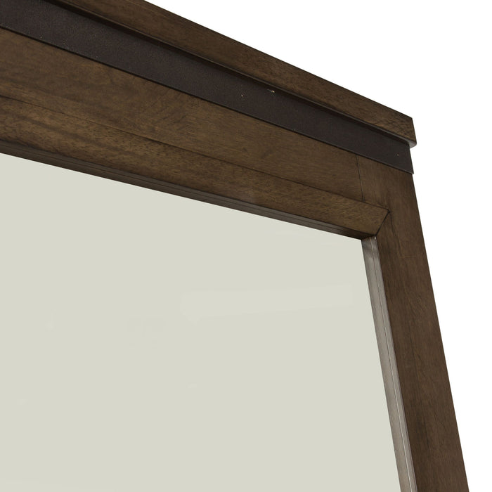 Thornwood Hills - Mirror - Dark Gray - Metal Strip Accents