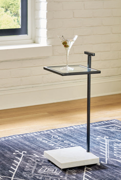 Mannill - Black / White - Accent Table