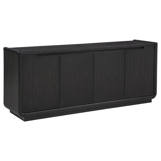 Leandro 72-inch 4-door TV Stand Media Console Burnished Black