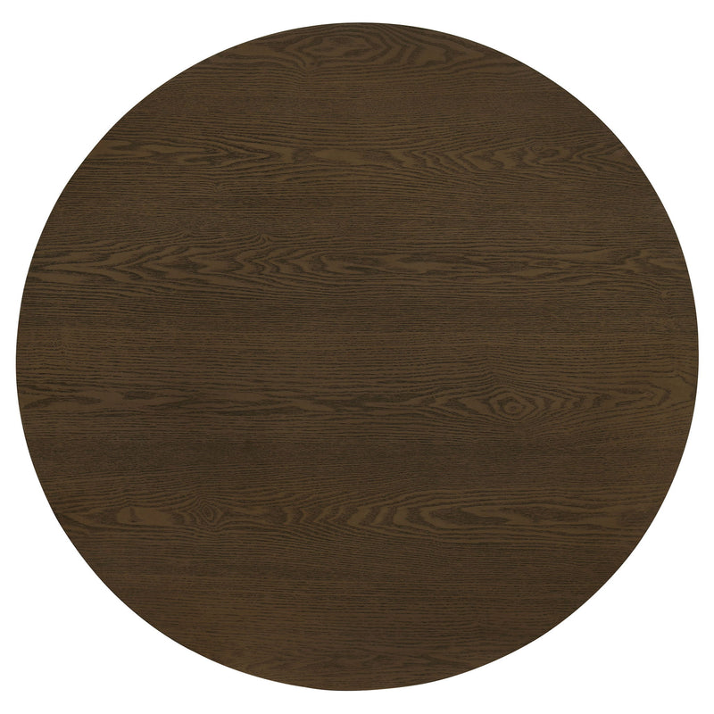 Hamlyn Round Fluted Occasional Cocktail Coffee Table Walnut