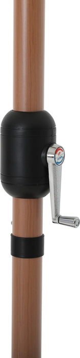 Amalfi - Aluminum Patio Umbrella - White Base / Light Brown Pole