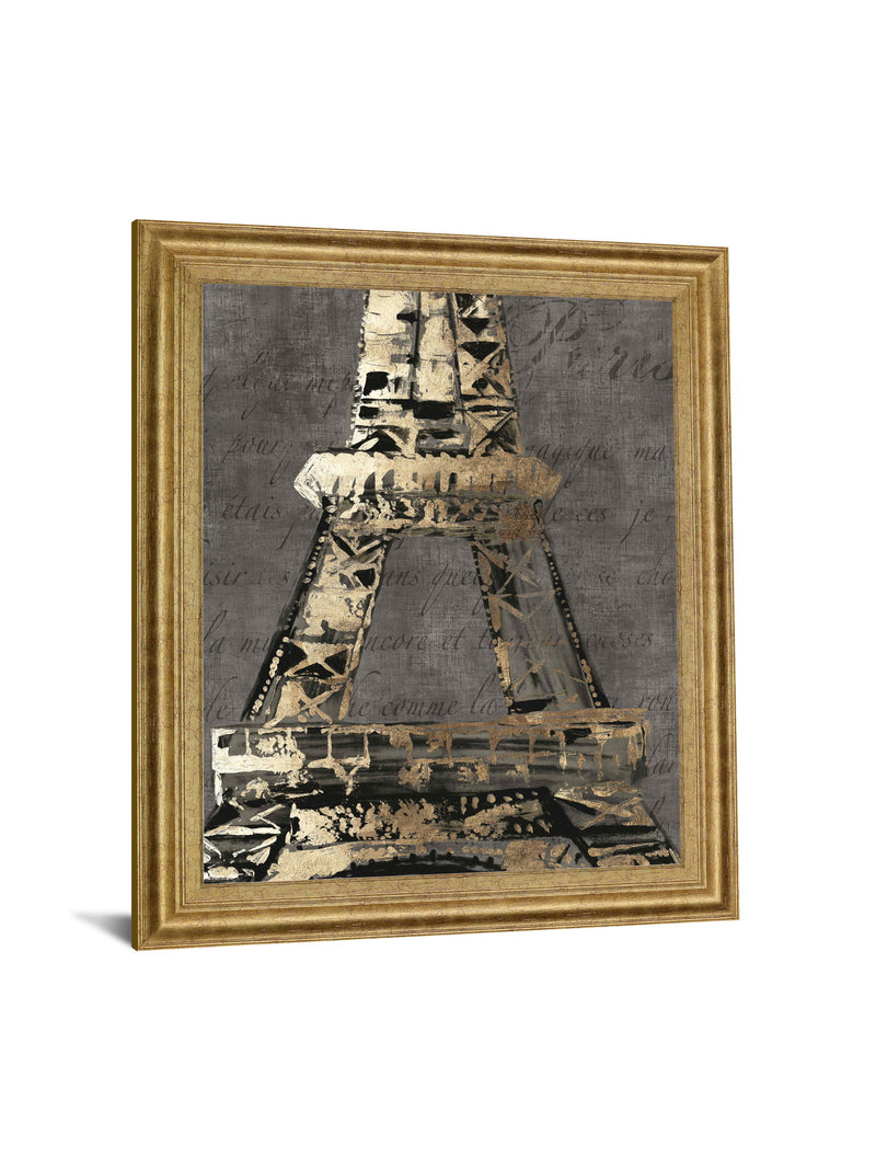 Gilded Tower - 28" x 34" Framed Wall Art - Gold