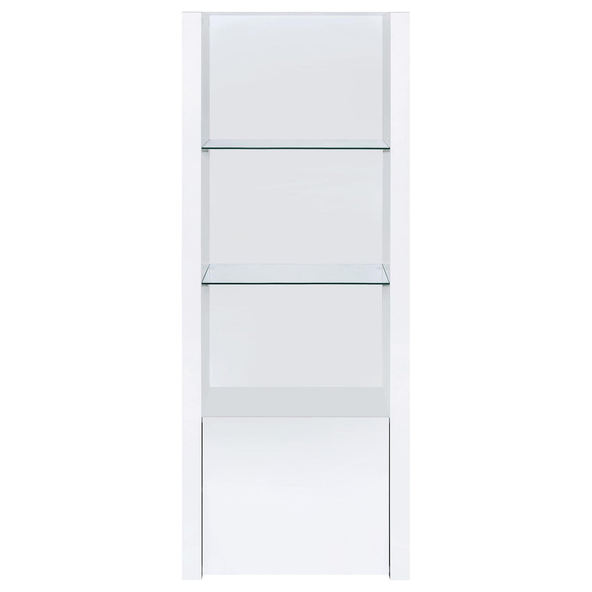 Jude 3-shelf Engineered Wood Media Tower High Gloss White