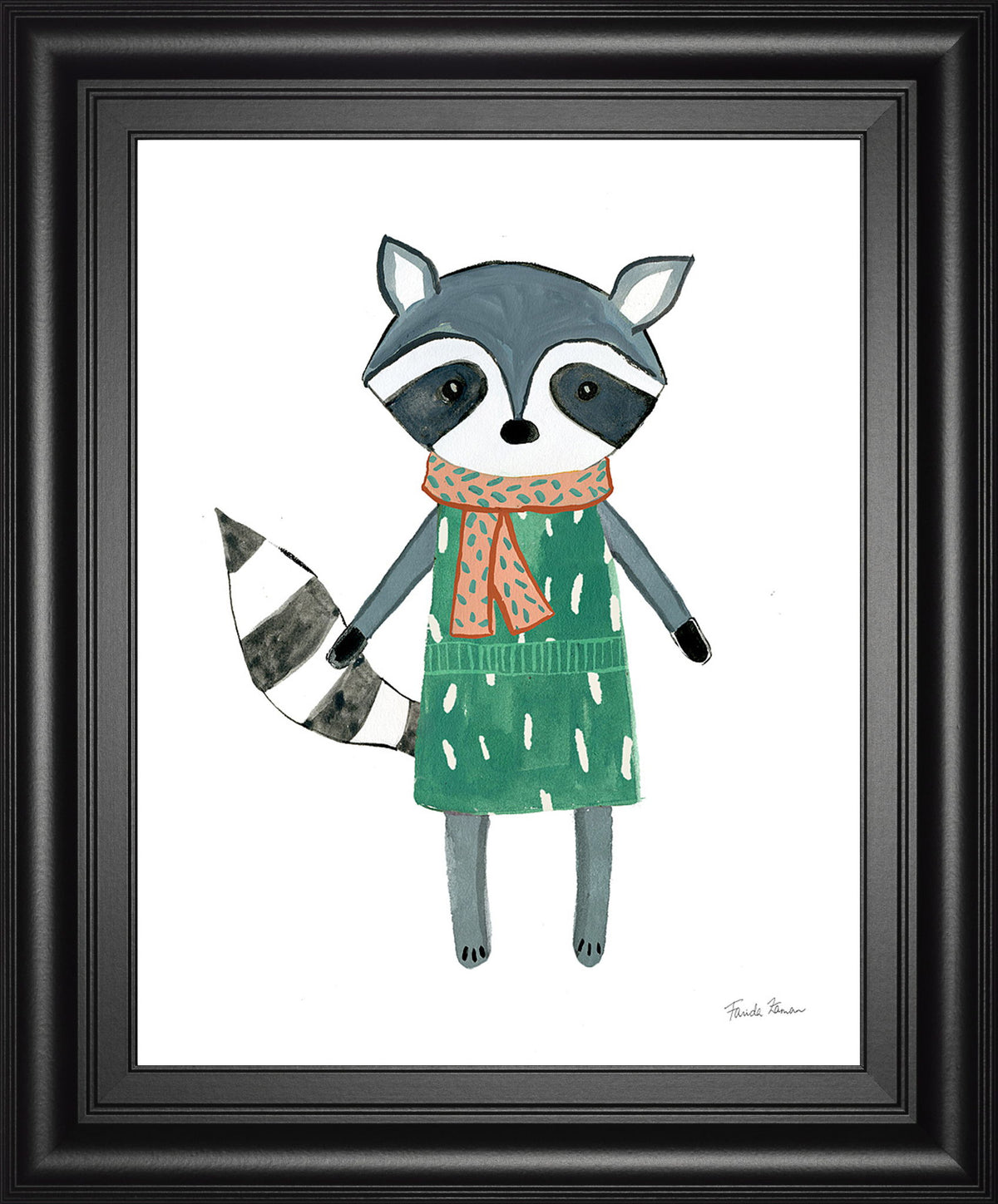Neighborhood Pals II By Farida Zaman - Framed Print Wall Art - White