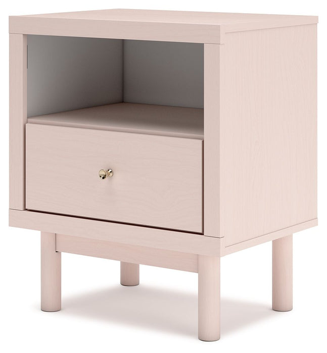 Wistenpine - Blush - One Drawer Night Stand