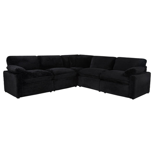 Collins 5-piece Modular Power Reclining Sectional Black