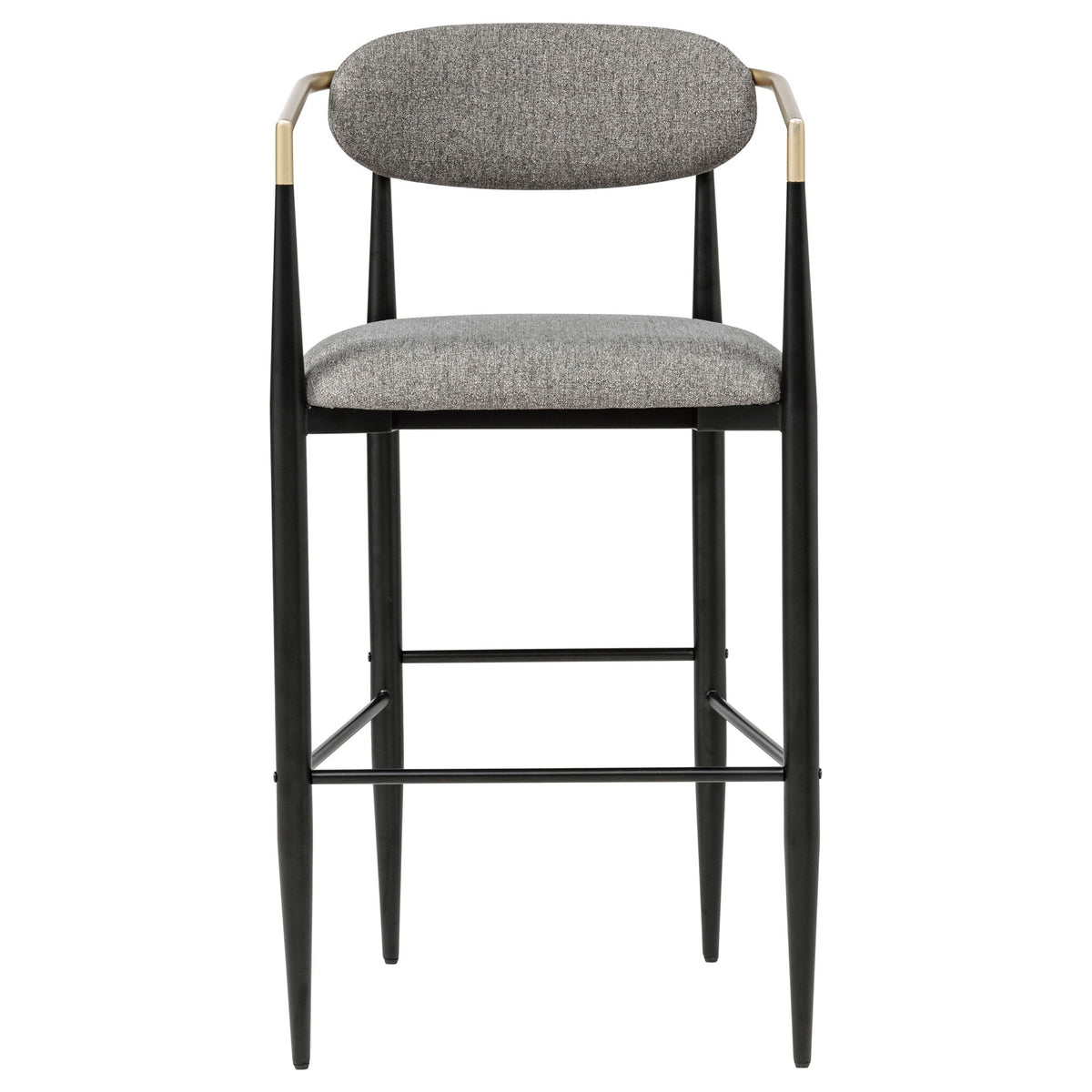 Tina Fabric Upholstered Bar Chair Dark Grey (Set of 2)