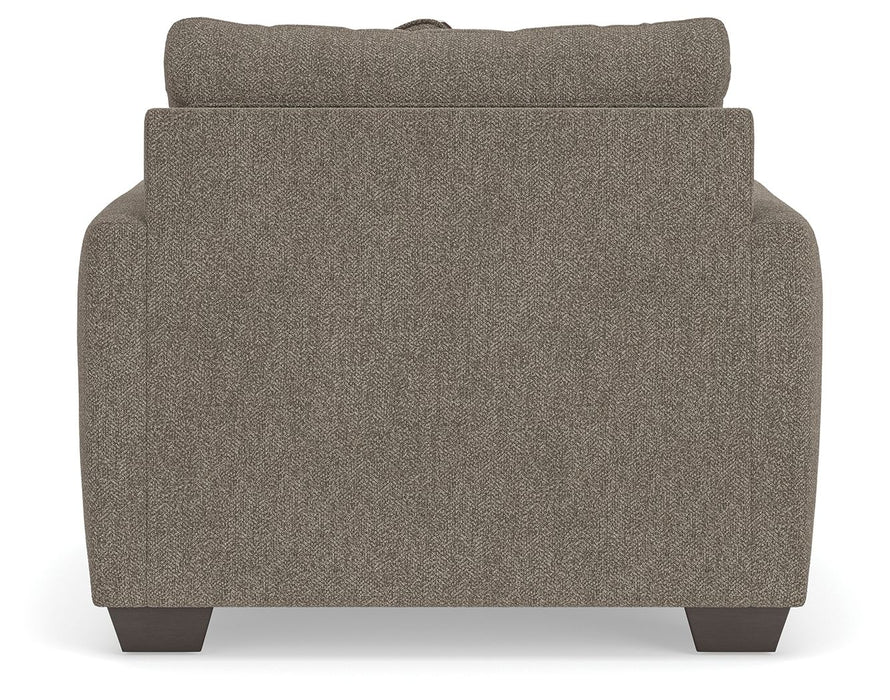 Triston-Peaks - 2 Pc. - Chair And A Half, Ottoman - Suede