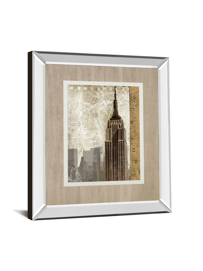 Autumn In New York By Mallett K Mirrored Frame - Beige