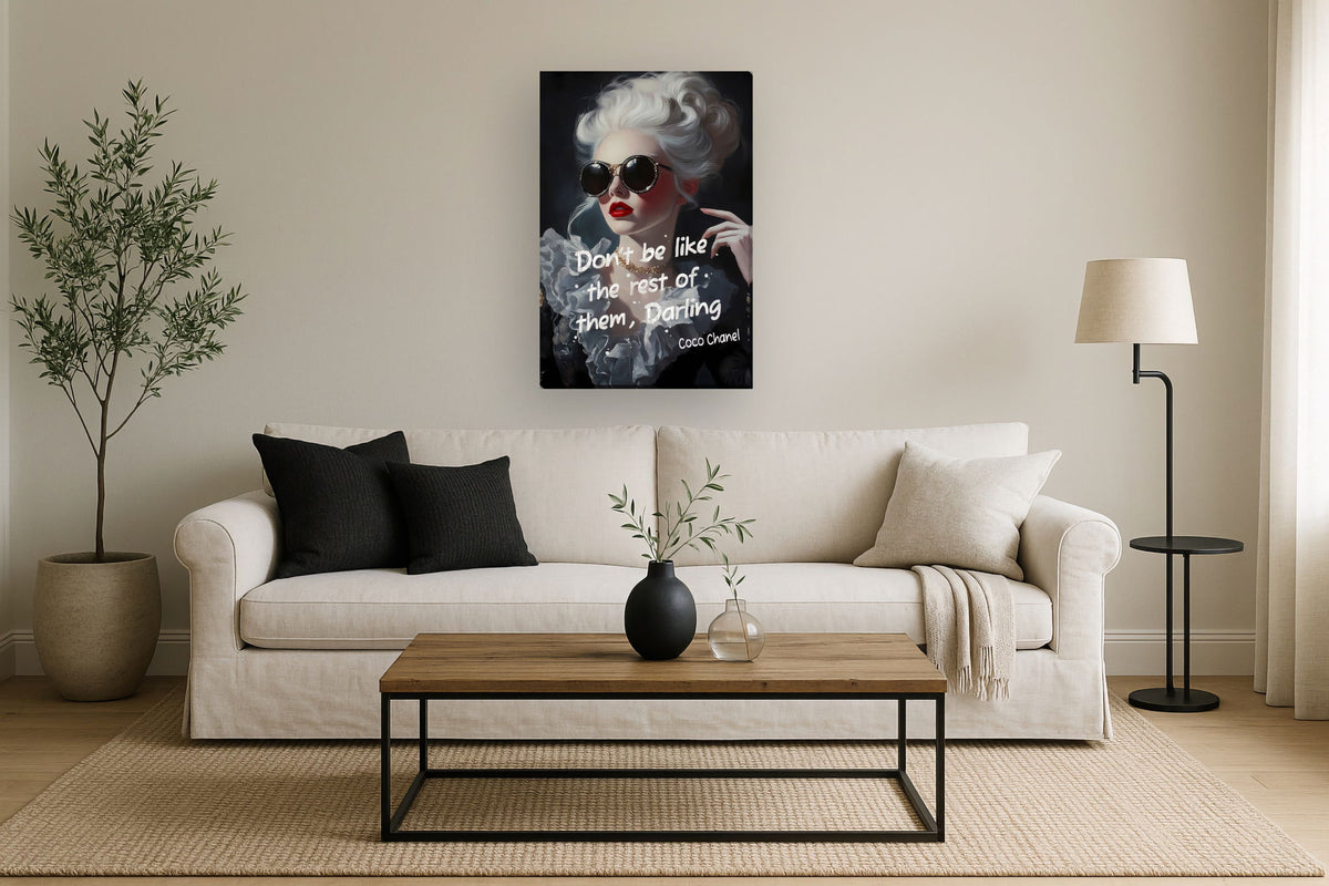 Opulent Muse - 24" x 36" Framed Wall Art - Black