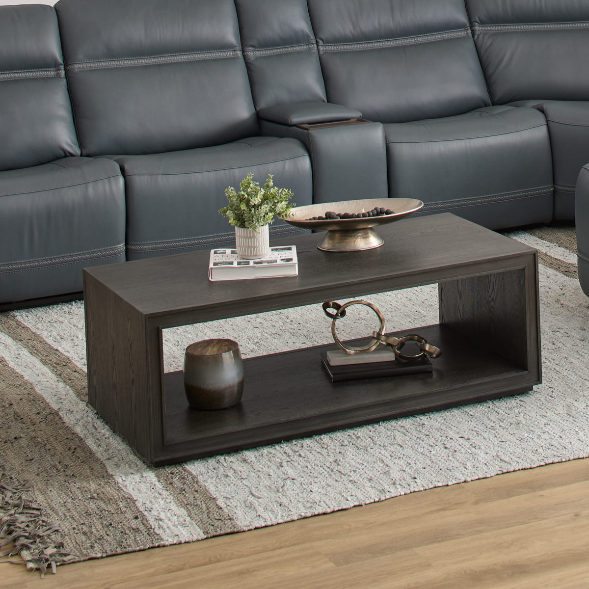 Flexsteel Waterfall Rectangular Coffee Table with Casters