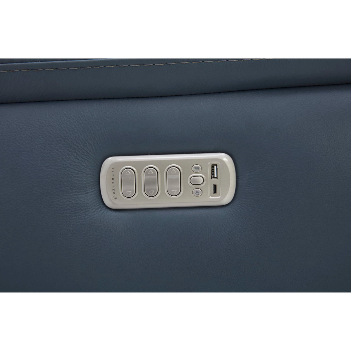 Flexsteel Sawyer Swivel Glider with Power Headrest, Lumbar, Heat & Massage