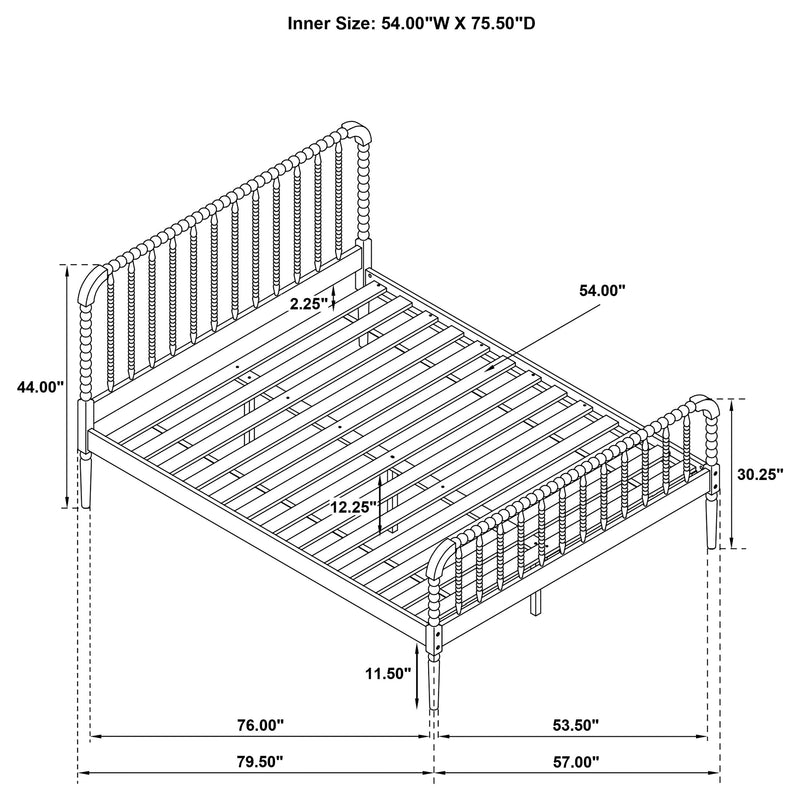 Jones Wood Twin Open Frame Bed
