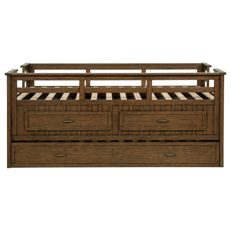 Carlsbad Wood Twin Captains Bed With Trundle
