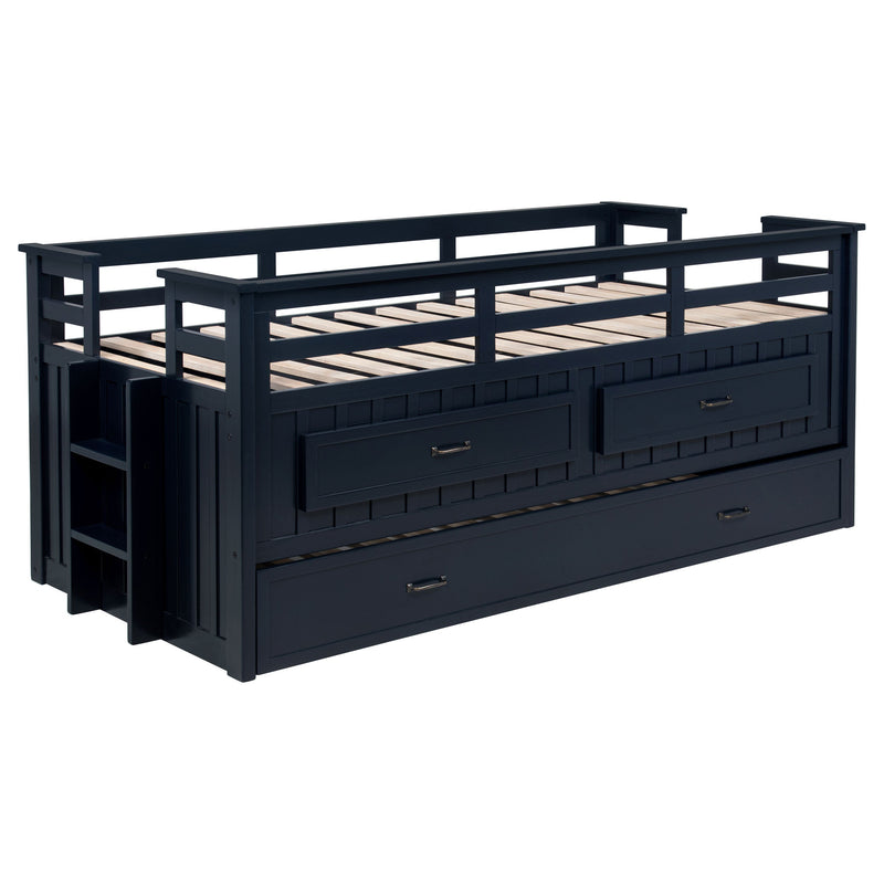 Carlsbad Wood Twin Captains Bed With Trundle