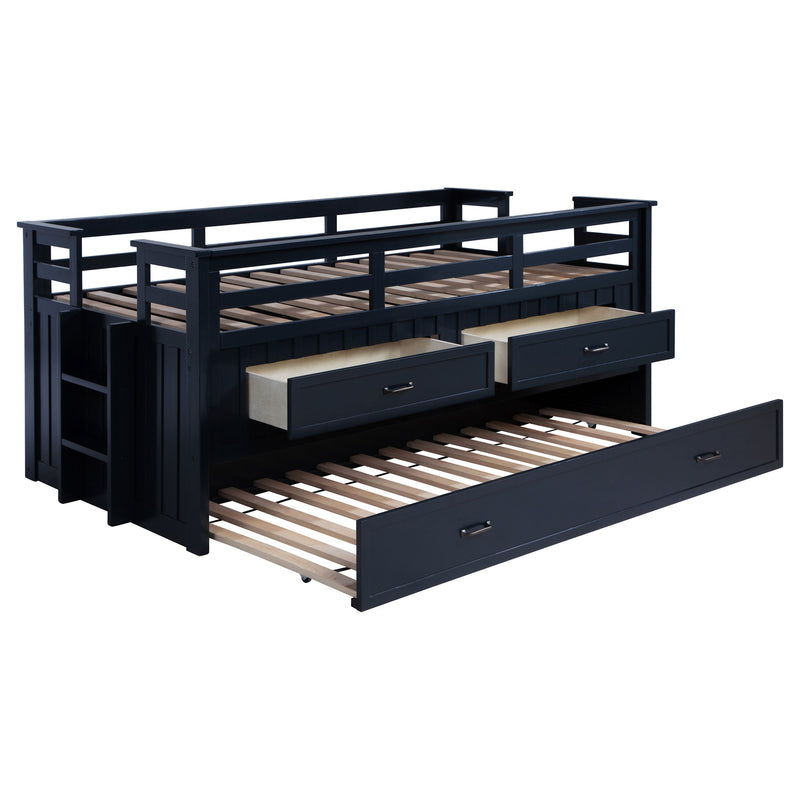 Carlsbad Wood Twin Captains Bed With Trundle