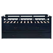 Carlsbad Wood Twin Captains Bed With Trundle