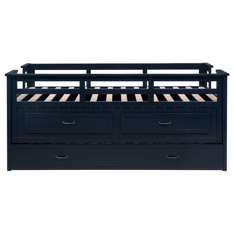 Carlsbad Wood Twin Captains Bed With Trundle