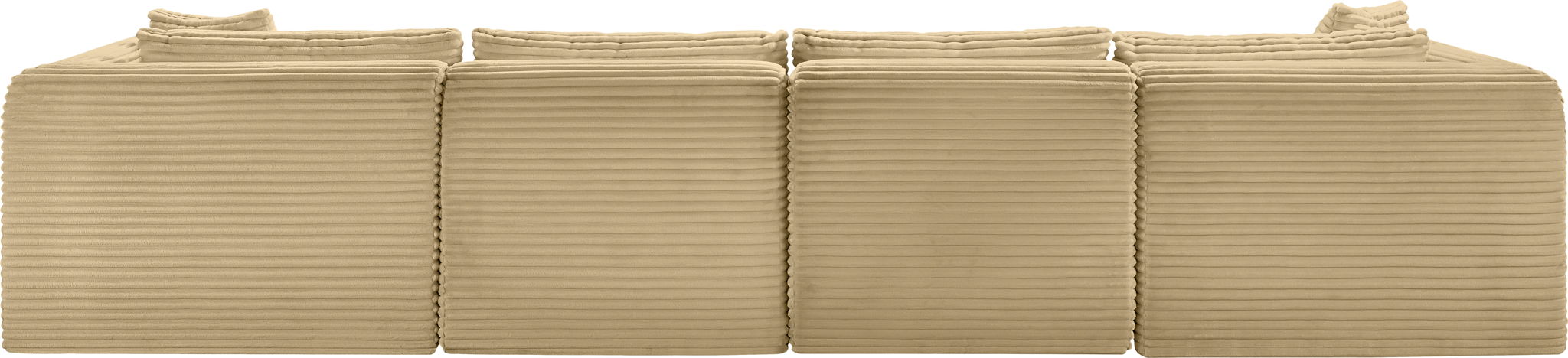 Shaggy - 5 Piece Modular Sectional With Ottoman