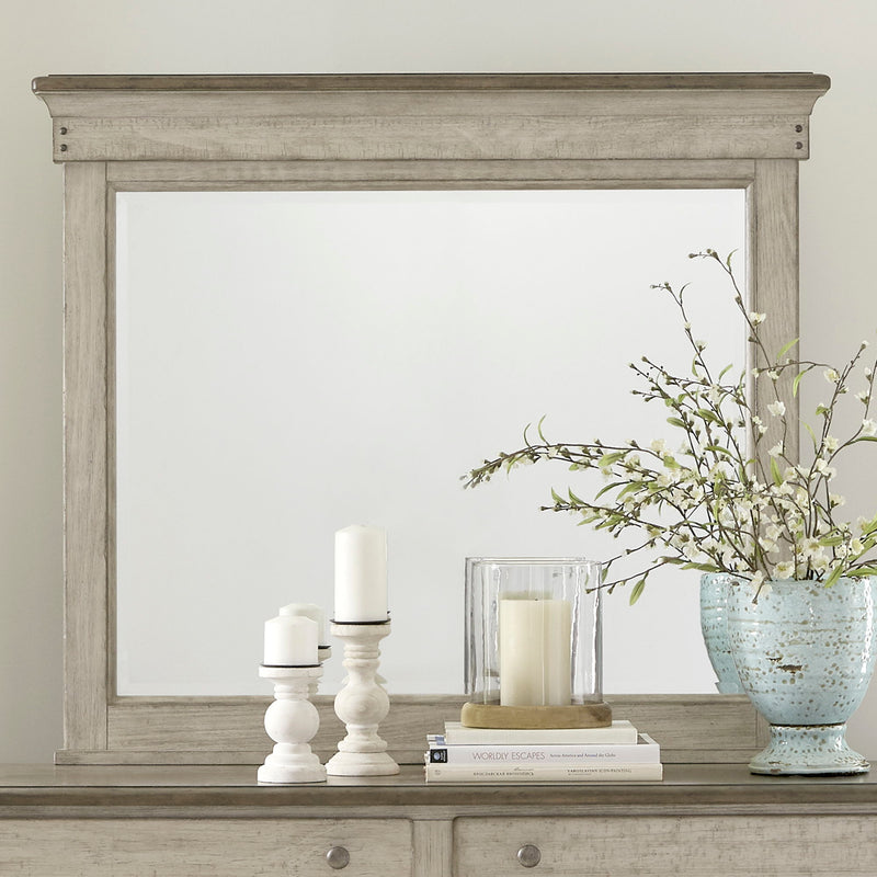 Ivy Hollow - Landscape Mirror - Weathered Linen / Dusty Taupe