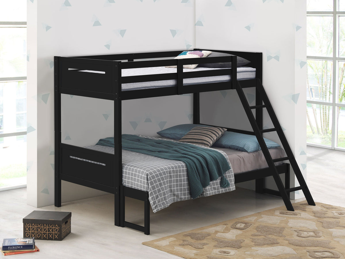 Littleton Wood Twin Over Twin Bunk Bed Espresso