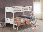 Littleton Wood Twin Over Twin Bunk Bed Espresso Twin Full White