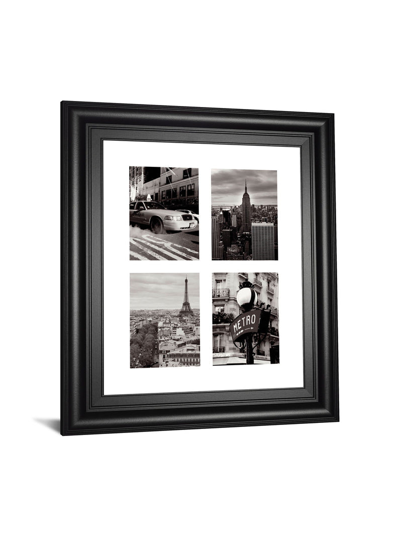 City Composite By Joseph Eta - Framed Print Wall Art - Dark Gray