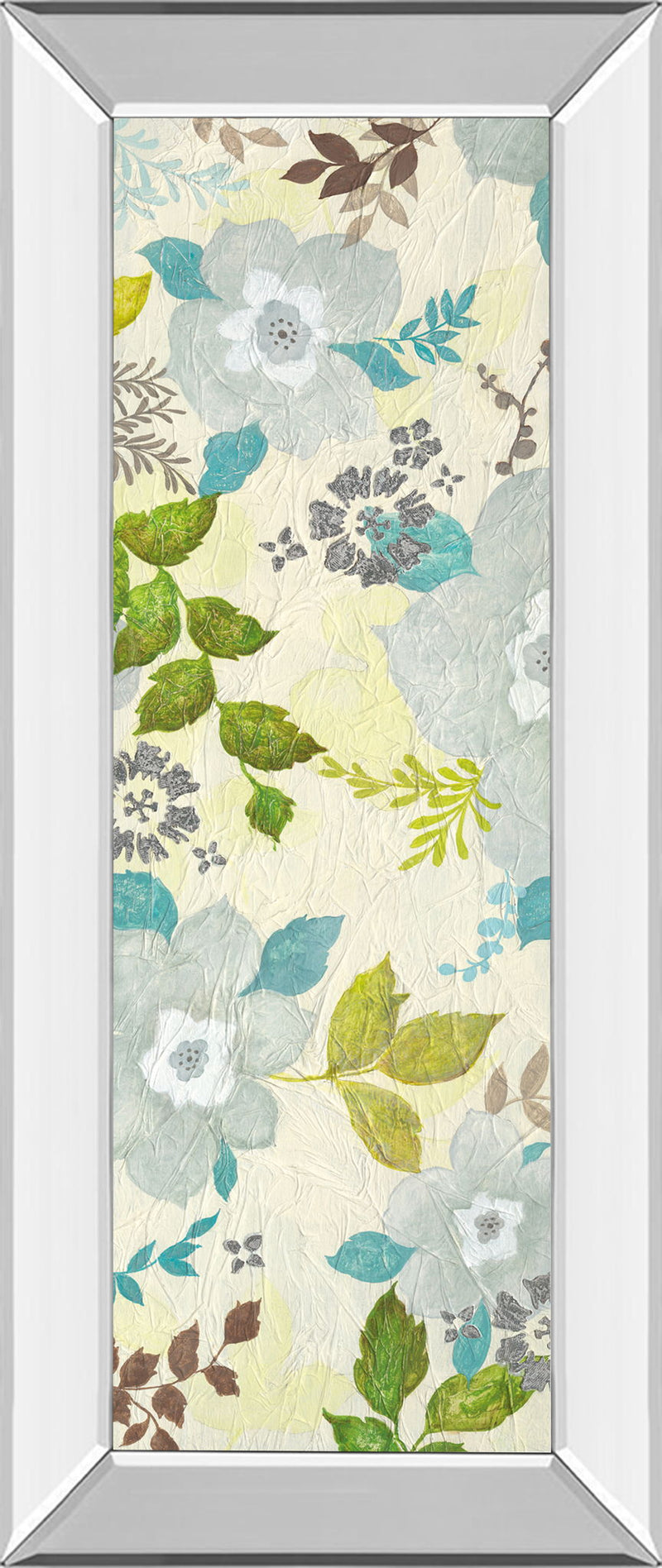 Fragrant Garden I By Tava Studios - Mirror Framed Print Wall Art - Beige
