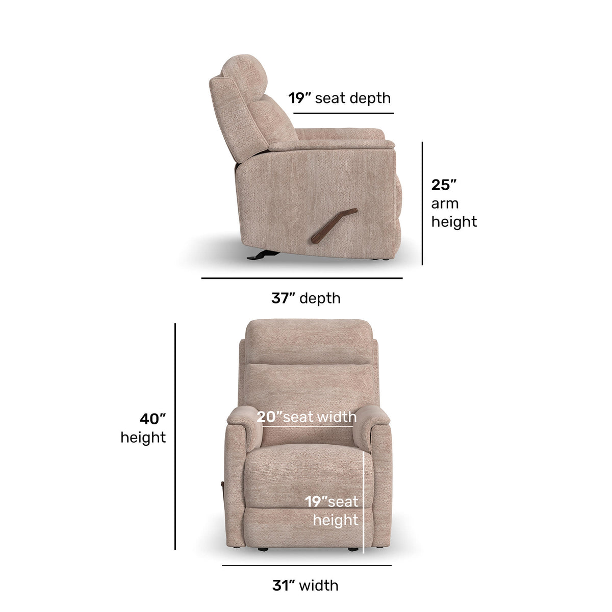 Flexsteel Compact Perfect Match Gliding Recliner