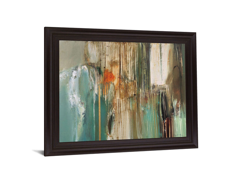 Whispering Teal - 28" x 34" Framed Wall Art - Light Blue