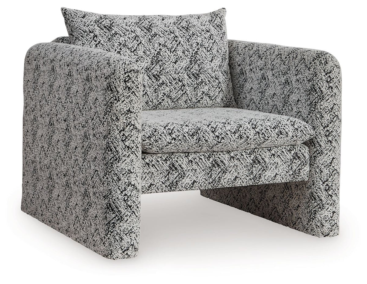 Kenbell - Accent Chair - Black / White