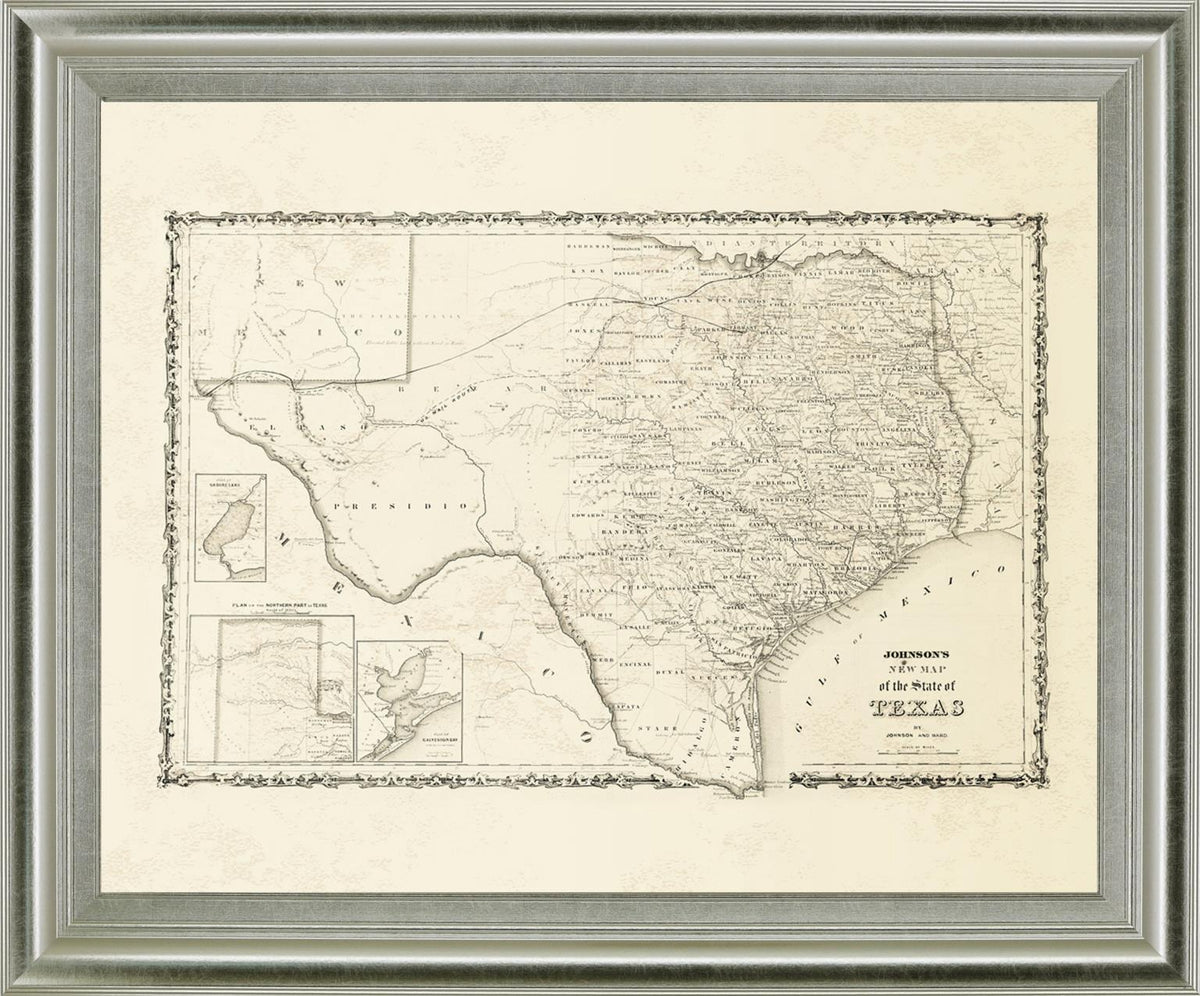 Aged Cartographer - 28" x 34" Framed Wall Art - Beige