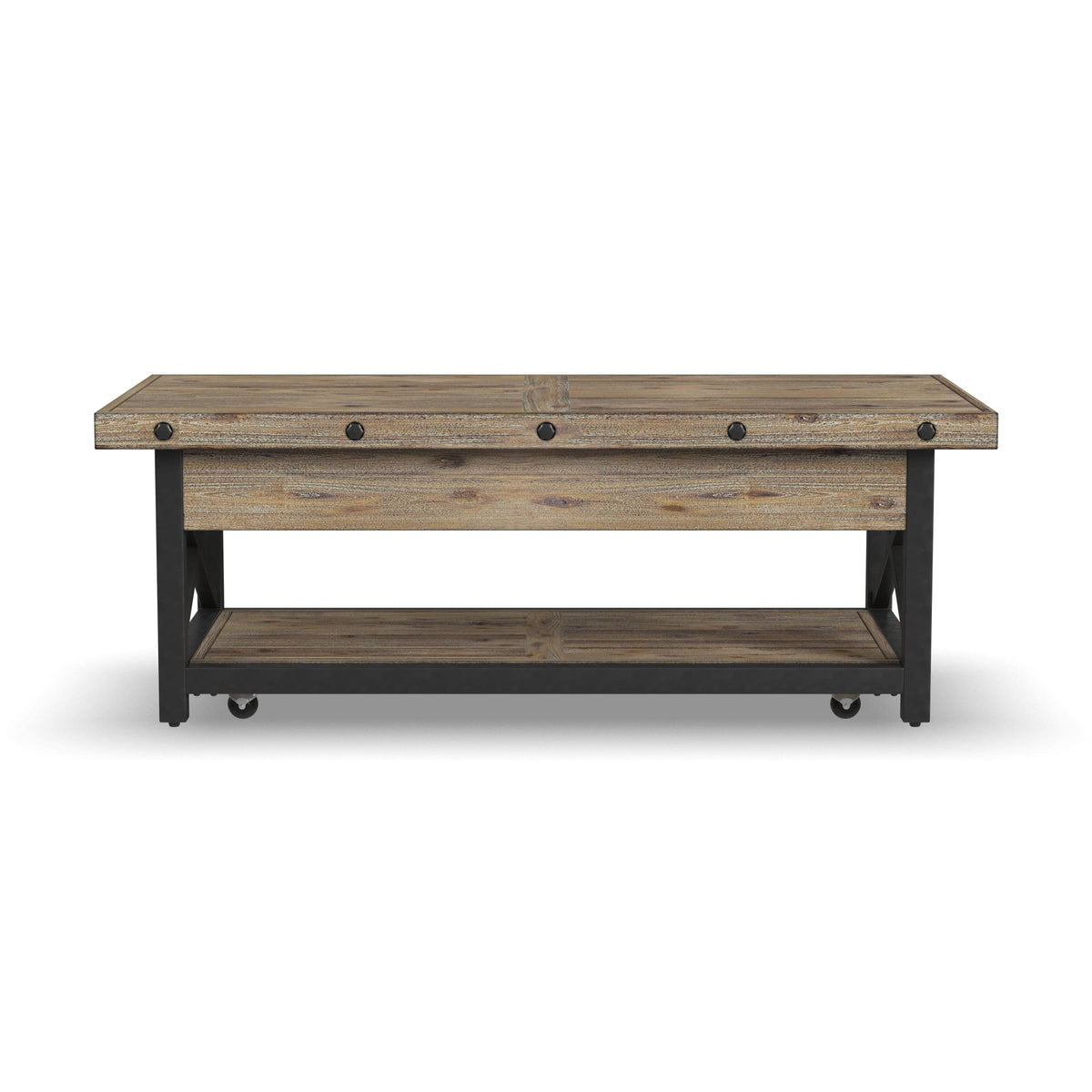 Flexsteel Carpenter Rectangular Lift-Top Coffee Table with Casters