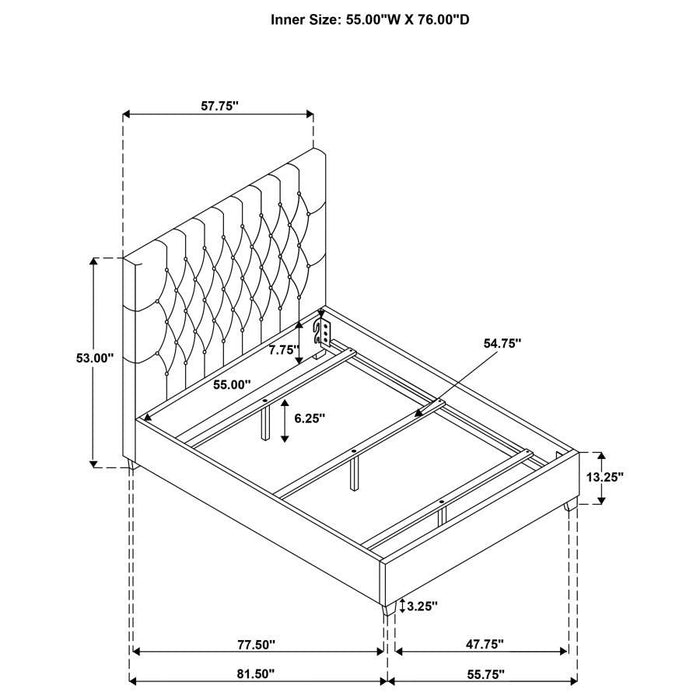 Chloe - Upholstered Panel Bed