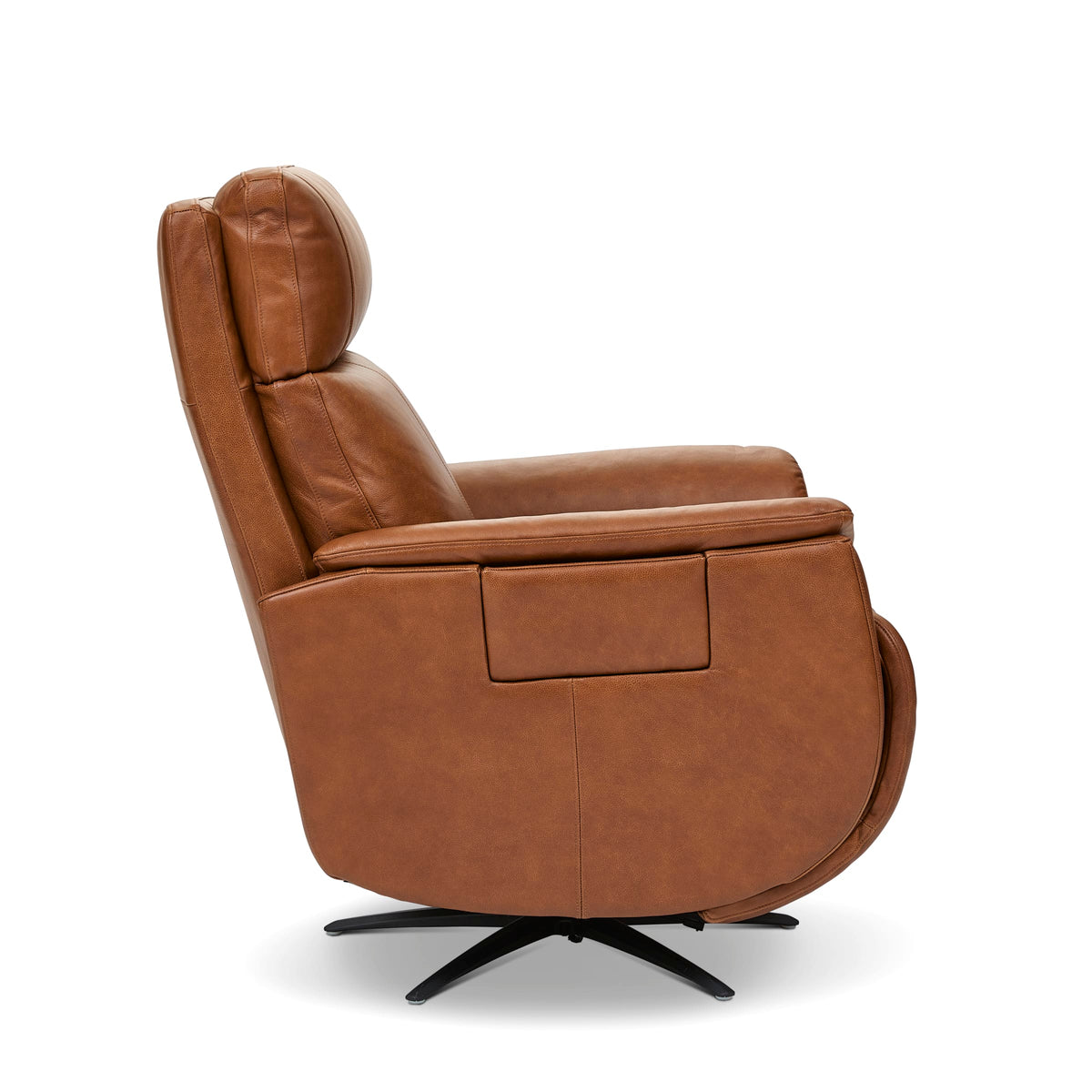 Flexsteel Cove Power Swivel Recliner with Power Headrest, Lumbar, Heat, & Massage