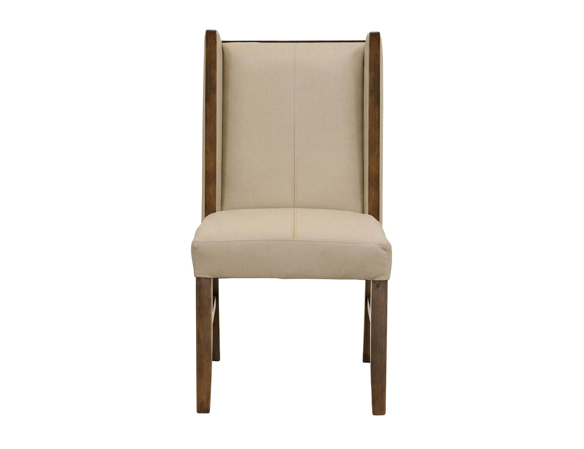 Silver - Upholstered Chair (Set of 2) - Ivory / Brown