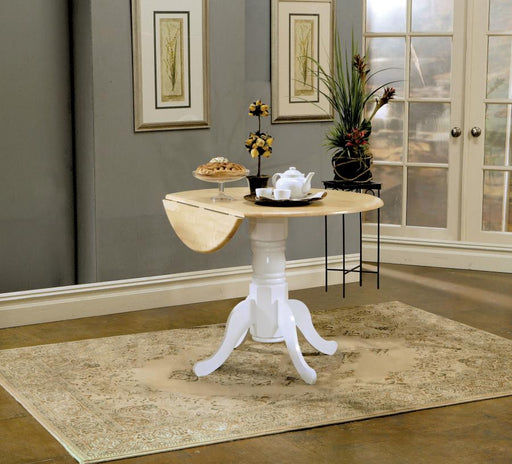 Allison Round 40-inch Drop Leaf Extension Dining Table White Default Title