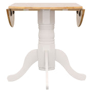 Allison Round 40-inch Drop Leaf Extension Dining Table White