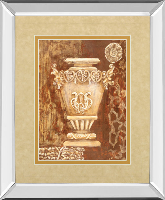 Precious Antiquity Il By Studio Nuvo - Mirror Framed Print Wall Art - Light Brown